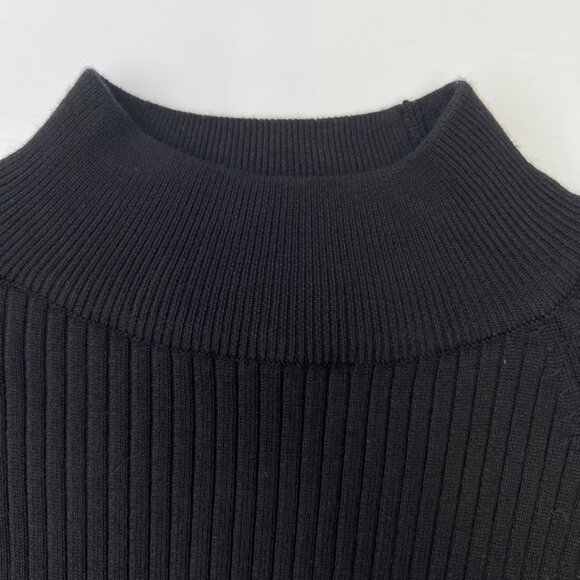 Closet Space Sweater Women Medium Ribbed Knit Mock Neck Crop Top Party Core Ex - Picture 5 of 13